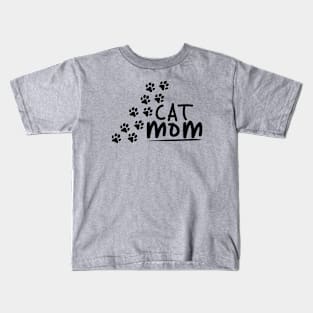 Cat Mom Paws Kids T-Shirt